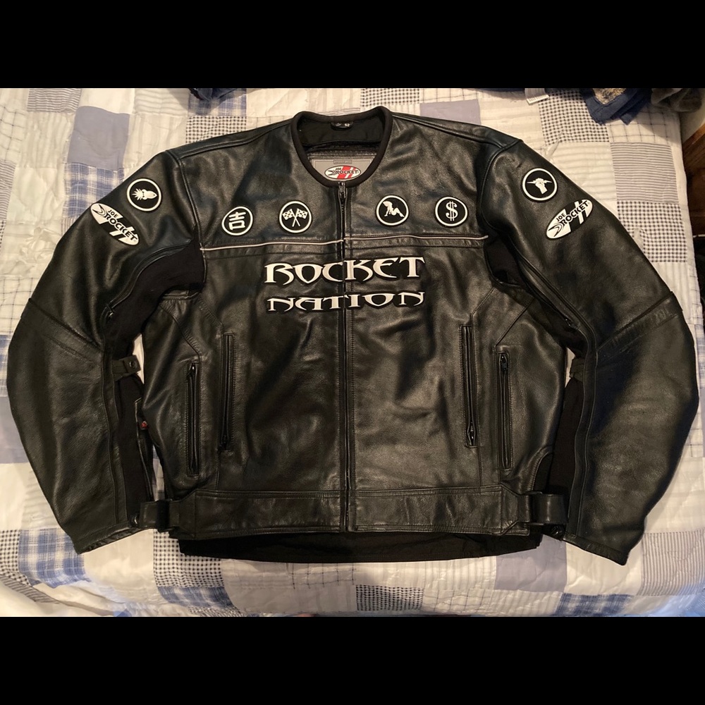 Joe Rocket Nation Black Leather Motorcycle Jacket
